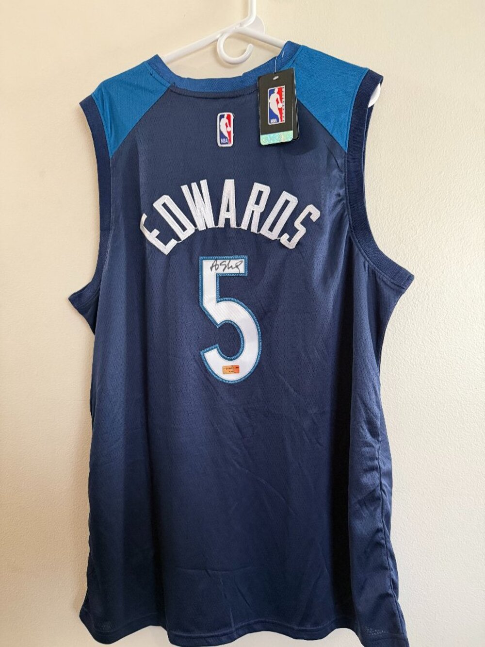 ANTHONY EDWARDS SIGNED MINN TIMBERWOLVES AUTOGRAPHED NIKE JERSEY wCOA - XL+ 23-3